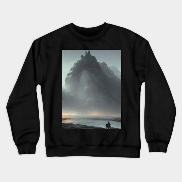 landscape nature wallpaper aestetic dreamland Crewneck Sweatshirt by GoranDesign